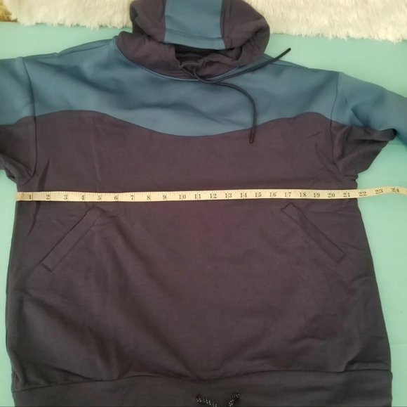 Hoodie gym sweater blue & navy blue pocket pull over various - Picture 7 of 12